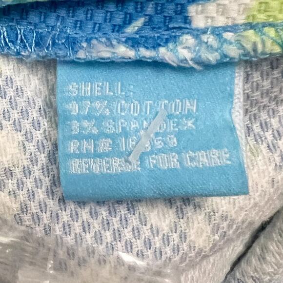 NWOT J. McLaughlin Portman Slim Fit Cropped Pants Blue Green Paisley Size 14 - Picture 6 of 7